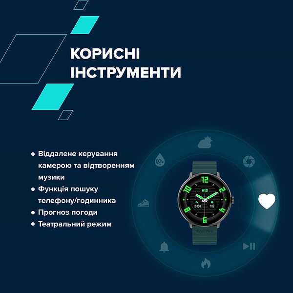 Фото - Смарт-часы Canyon Jacky SW-69 Green Orange (CNS-SW69BG)