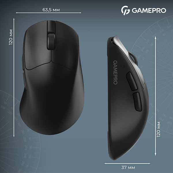 Фото - Миша бездротова ігрова GamePro Asgard Surt Wireless Black (GM017B)