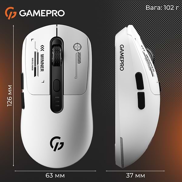 Фото - Миша бездротова GamePro Genesis Winner Wireless White (GM079W)