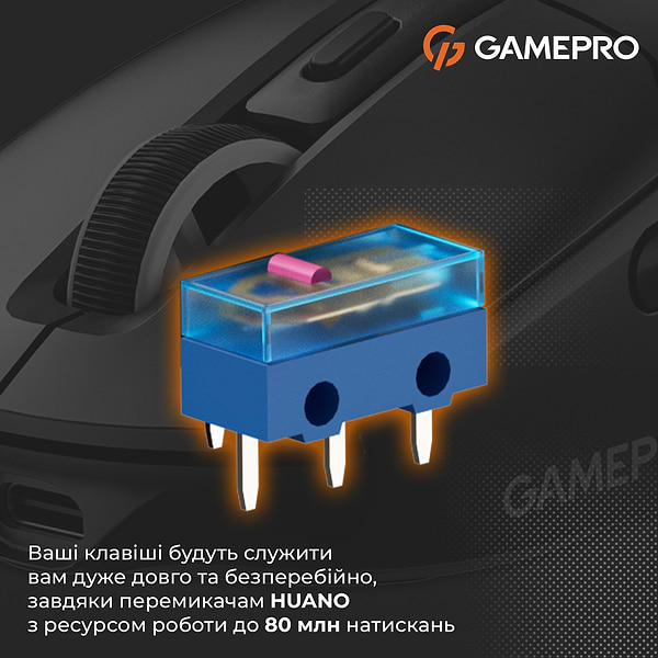 Фото - Мышь беспроводная игровая GamePro Genesis Airmaster Wireless/Bluetooth/USB PixArt PAW3311 Sensor Black (GM167B)