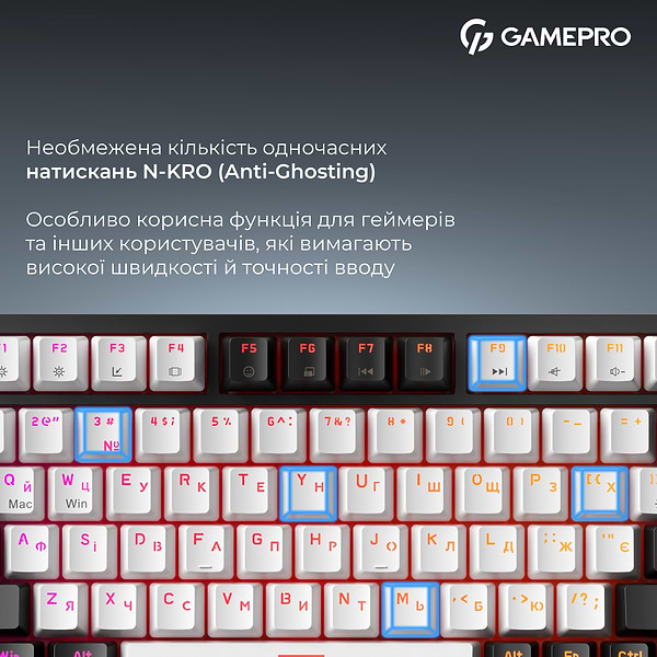 Фото - Клавиатура проводная игровая GamePro Asgard Valhalla Max Magnetic Switches USB Black (MK160B MAX)