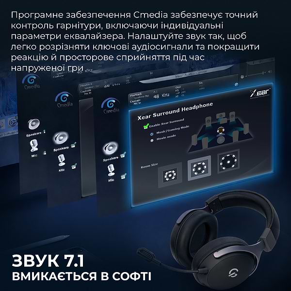 Фото - Гарнитура беспроводная игровая GamePro Asgard Freya Pro (HSW201B)