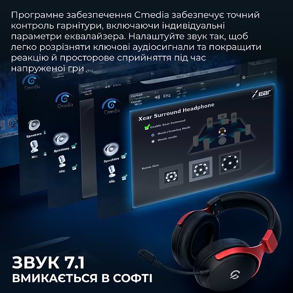 Фото - Гарнитура беспроводная игровая GamePro Asgard Freya Pro (HSW201BR)