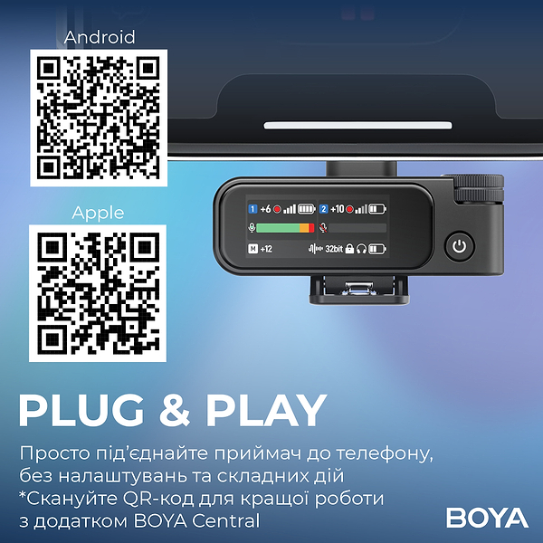 Фото - Микрофон для смартфона Boya MIC 2-02 Type-C/TRS Black