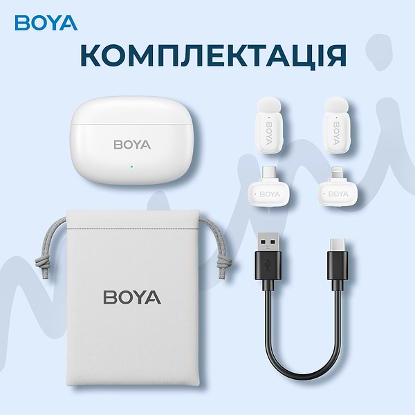 Фото - Мікрофон для смартфона Boya mini-13 Type-C/Lightning White
