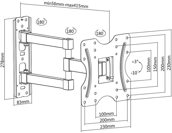 Фото - Кріплення для телевізора Brateck KLA27-223