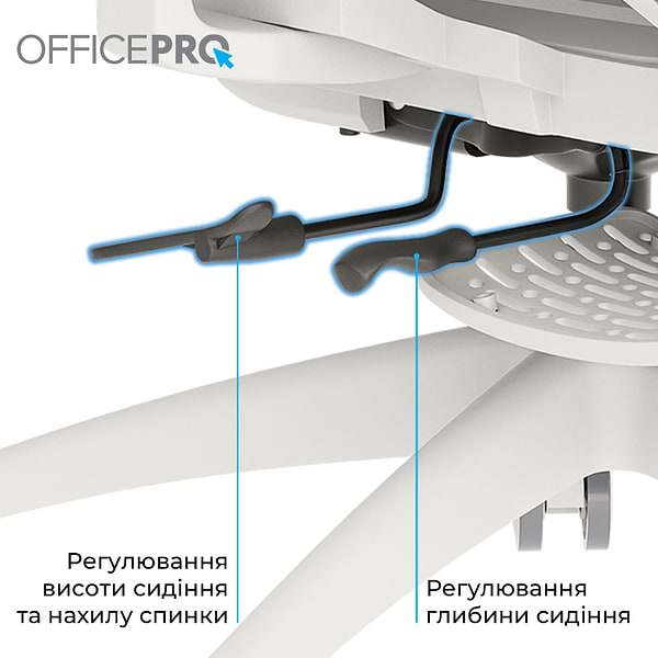 Фото - Кресло офисное OfficePro Skyline Footrest (OC750-W-LG-LG) White/Light Gray