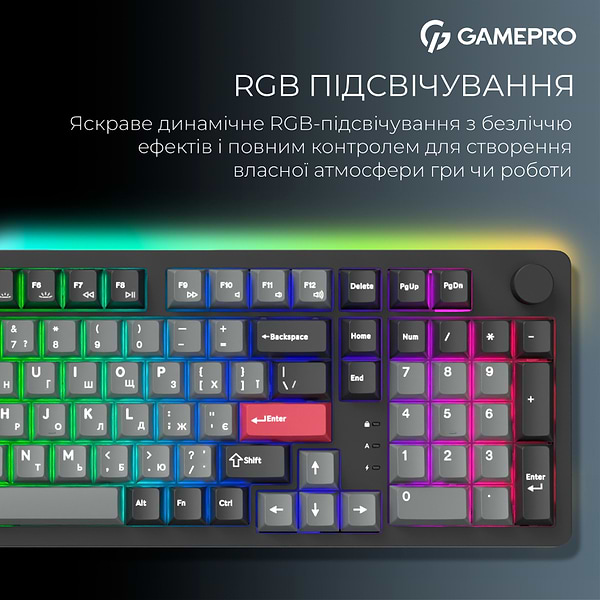 Фото - Клавиатура беспроводная игровая GamePro Asgard Drakkar Keychron Super Black (MK305BK)