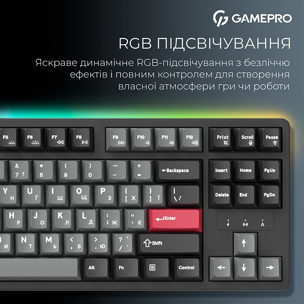 Фото - Клавіатура бездротова ігрова GamePro Asgard Ragnar Keychron Super Black (MK285BK)