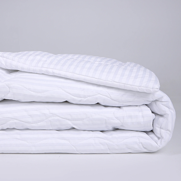 Фото - Ковдра літня двоспальна євро MirSon антиалергенна №172 Сolor Fun Line 17-0605 Stripe White Eco-Soft 220х240 + нав. 2 шт. (2200010854305)