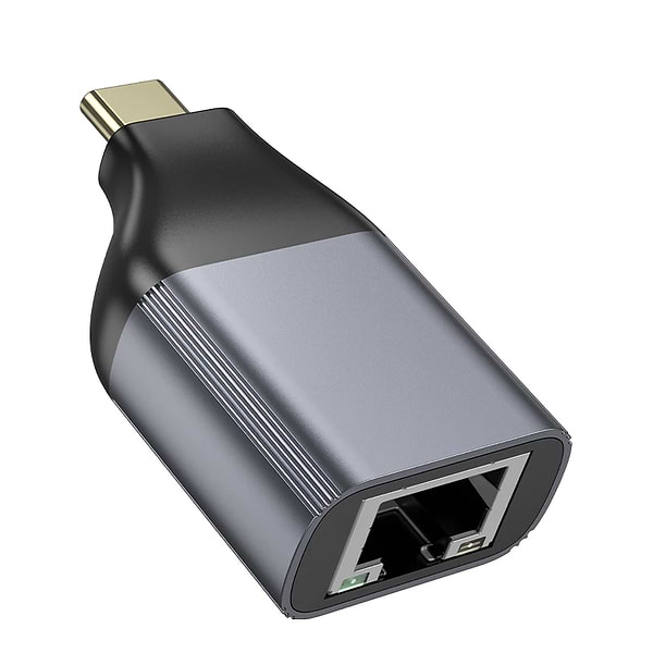 Фото - Перехідник HOCO UA35 Type-C to RJ45 Metal Gray (6942007645607)