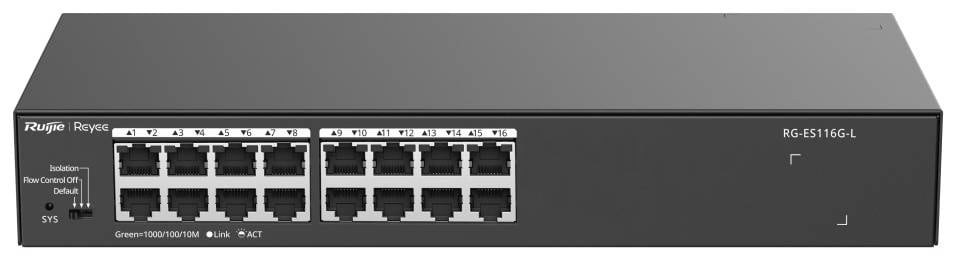 Коммутатор локальной сети (Switch) Ruijie Reyee RG-ES116G-L