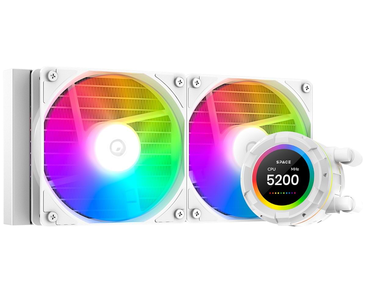 Водяная система охлаждения ID-Cooling Space LCD SL240 XE White