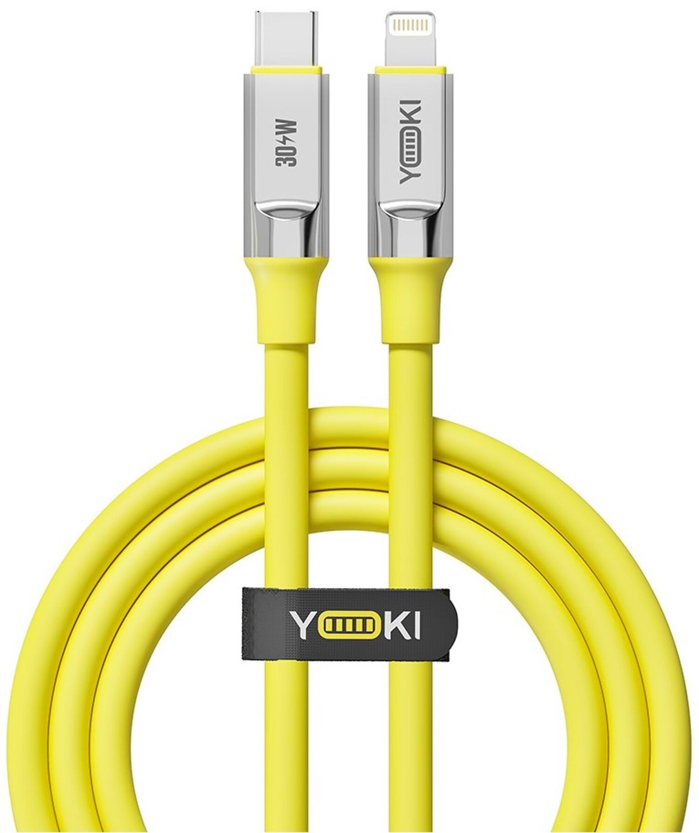 Кабель синхронізації даних YOKI ULTRA Type-C to Lightning 30W 1.2m Yellow (YK-UL61)