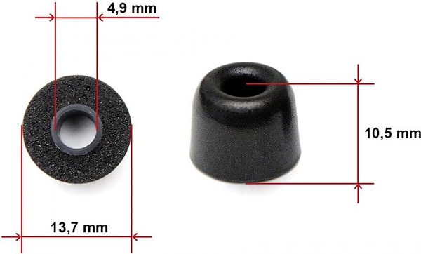 Фото - Амбушюр для навушників Soundmag Premium пінні L size 4.9 mm (1 пара)