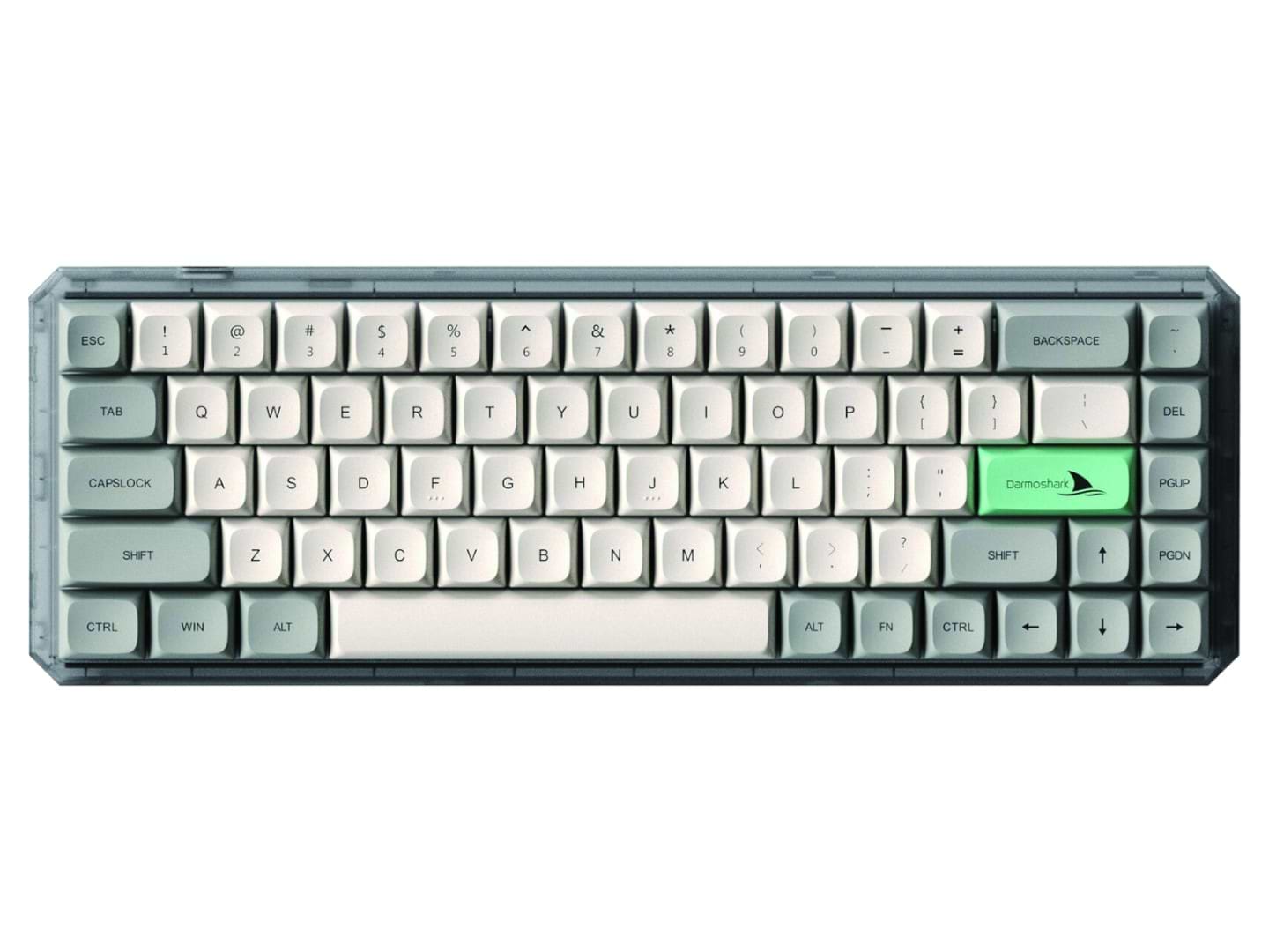 Клавиатура беспроводная игровая Motospeed Darmoshark K5 Gateron Yellow Pro Light Gray (dmk5lgypro) - Фото 1