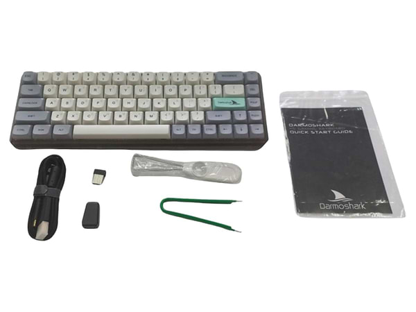 Фото - Клавиатура беспроводная игровая Motospeed Darmoshark K5 Gateron Yellow Pro Light Gray (dmk5lgypro)
