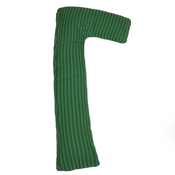 Фото - Подушка для майбутніх мам MirSon Г-подібна №5000 Color Line 17-0612 Stripe Emerald 140x40x20 см (2200010969511)