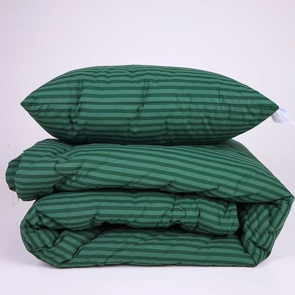 Фото - Одеяло зимнее полуторное MirSon антиаллергенное №126 Сolor Fun Line 17-0612 Stripe Emerald Tencel 155х215 + нав. 2 шт. (2200010852776)