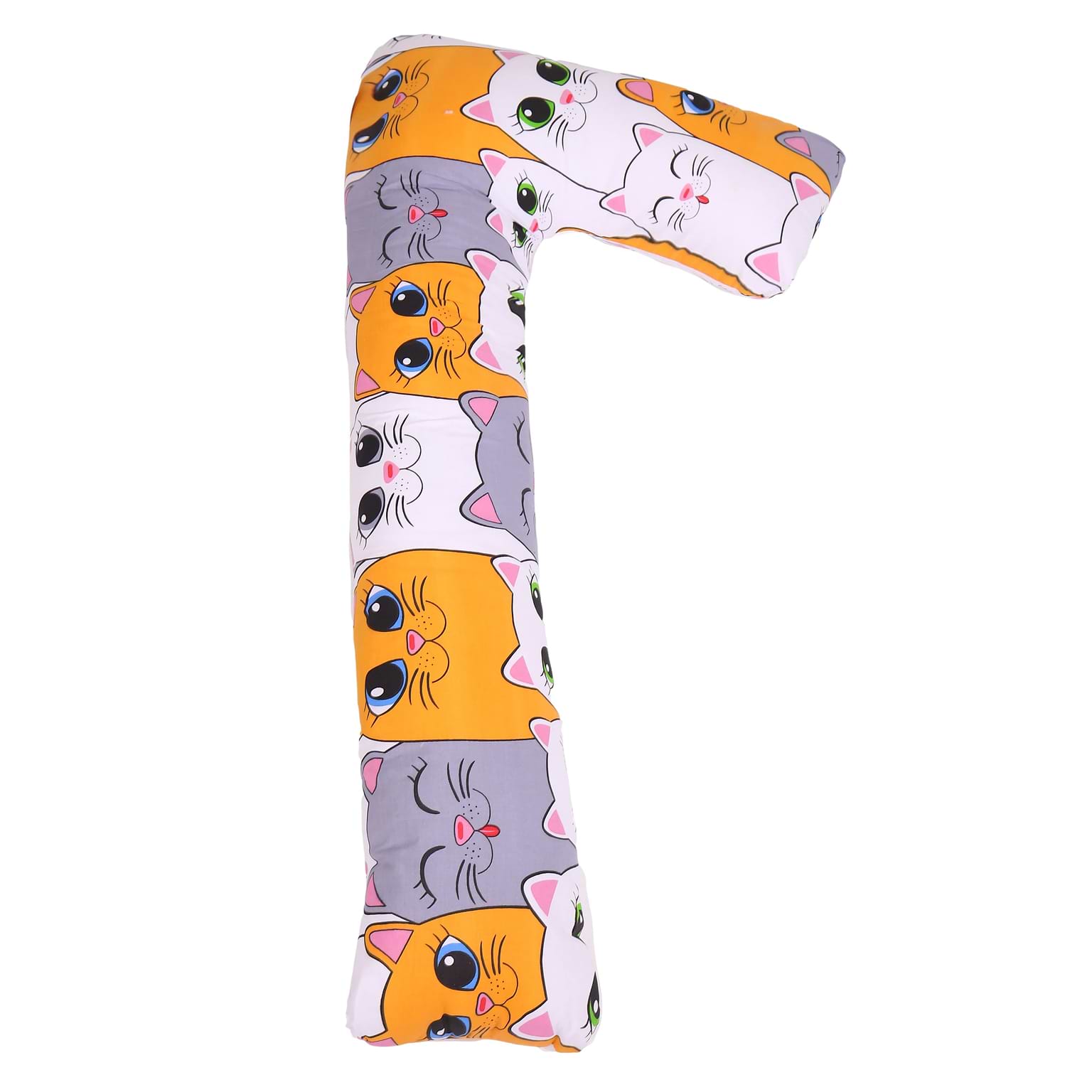 Подушка для майбутніх мам MirSon Г-подібна №5013 Color Line 17-0636 Кіт батон Помаранчевий 140x40x20 см (2200010969641)