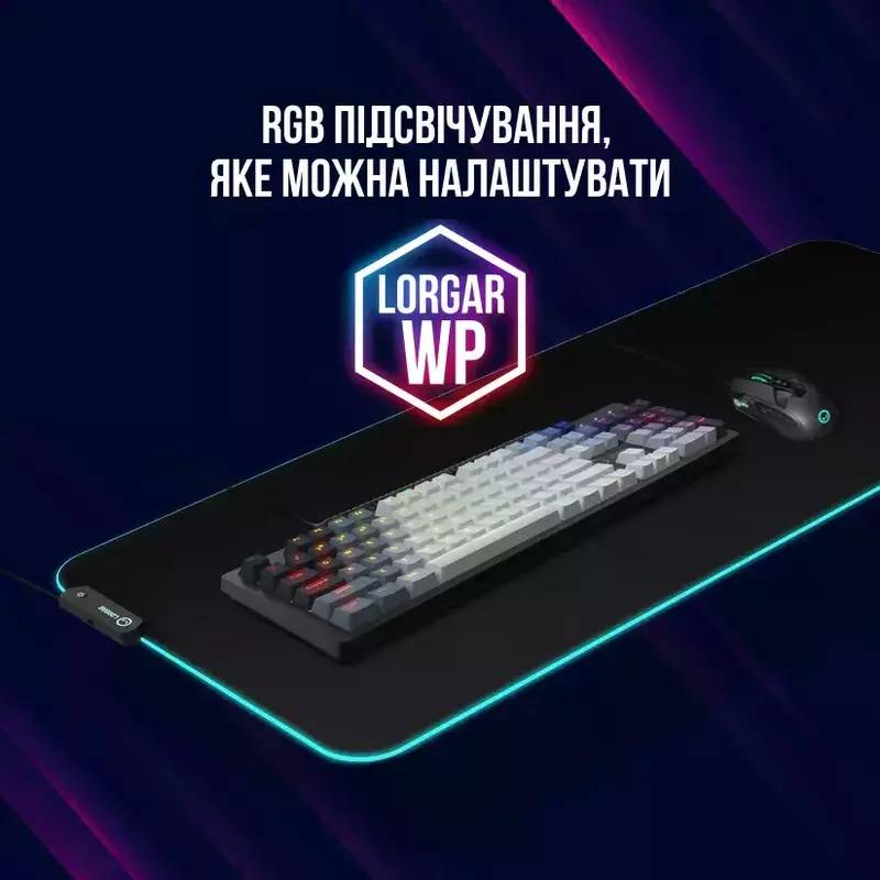 Фото - Клавиатура проводная игровая Lorgar Azar 514 RGB EN/UA Gaming Wired Black (LRG-GK514B-UA)