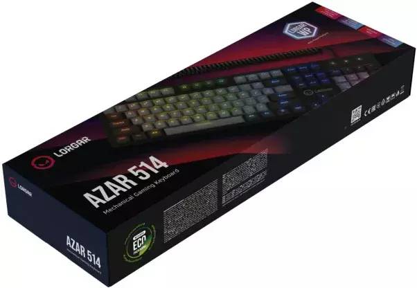 Фото - Клавиатура проводная игровая Lorgar Azar 514 RGB EN/UA Gaming Wired Black (LRG-GK514B-UA)