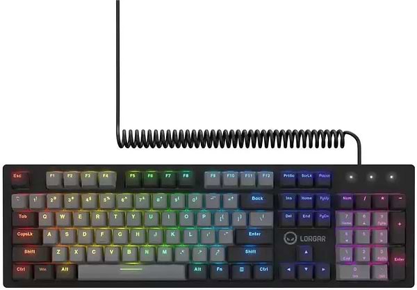 Фото - Клавиатура проводная игровая Lorgar Azar 514 RGB EN/UA Gaming Wired Black (LRG-GK514B-UA)