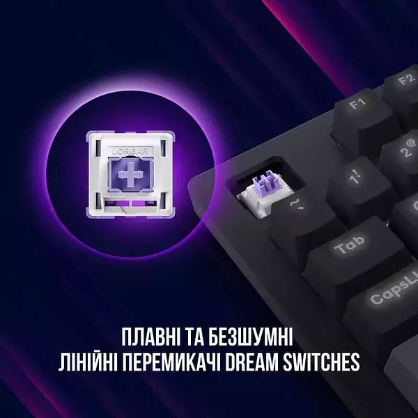 Фото - Клавиатура проводная игровая Lorgar Azar 514 RGB EN/UA Gaming Wired Black (LRG-GK514B-UA)