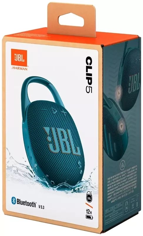 Фото - Портативна акустика JBL Clip 5 Blue (JBLCLIP5BLU)