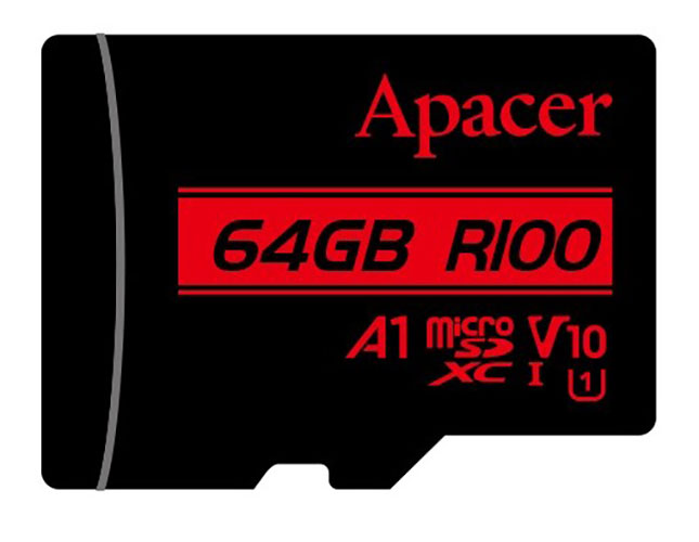 Фото - Карта памяти Apacer MicroSDHC 64GB UHS-I Class 10 (AP64GMCSX10UB-RA)