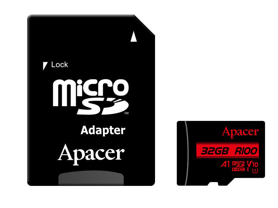 Карта памяти Apacer MicroSDHC 32GB UHS-I Class 10 + SD adapter (AP32GMCSH10UB-R)