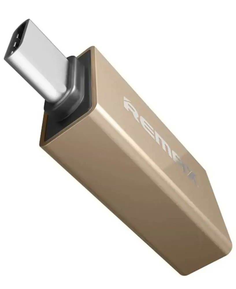 Фото - Переходник Remax Glance USB-USB Type-C RA-OTG1 Gold (6954851289753)