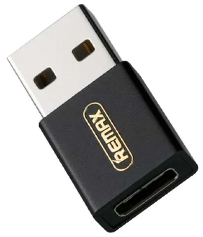 Фото - Переходник Remax RA-USB3 Joymove USB Type-C-USB Black (6954851284291)