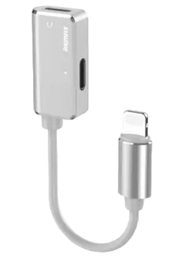 Фото - Переходник аудио Remax RL-LA02i Enjoy 2in1 Lightning-2 Lightning White (6954851298007)