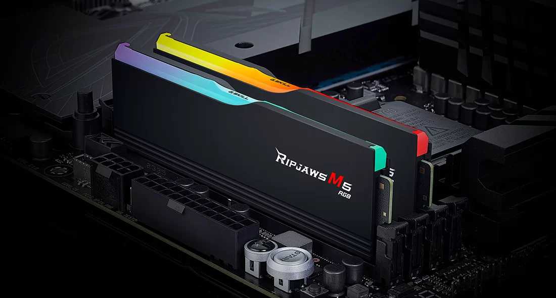 Фото - Память DDR G.Skill Ripjaws M5 RGB Black DDR5-6400 32GB (2x16GB) (F5-6400J3648F16GX2-RM5RK)