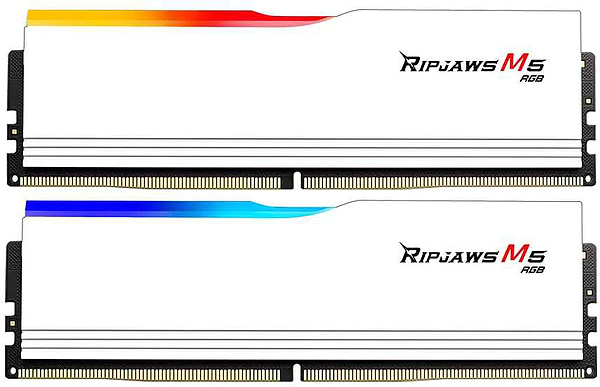 Фото - Память DDR G.Skill Ripjaws M5 RGB White DDR5-6400 32GB (2x16GB) (F5-6400J3648F16GX2-RM5RW)