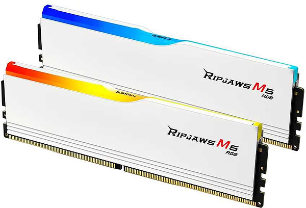 Фото - Память DDR G.Skill Ripjaws M5 RGB White DDR5-6400 32GB (2x16GB) (F5-6400J3648F16GX2-RM5RW)
