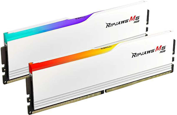Фото - Память DDR G.Skill Ripjaws M5 RGB White DDR5-6400 32GB (2x16GB) (F5-6400J3648F16GX2-RM5RW)