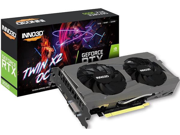 Фото - Відеокарта Inno3D GeForce RTX 3050 8GB GDDR6 Twin X2 OC V2 (N30502-08D6X-1711VA41)
