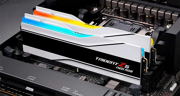 Фото - Память DDR G.Skill Trident Z5 Neo RGB White DDR5-6400 32GB (2x16GB) CL30-39-39-102 1.40V AMD EXPO (F5-6400J3039G16GX2-TZ5NRW)