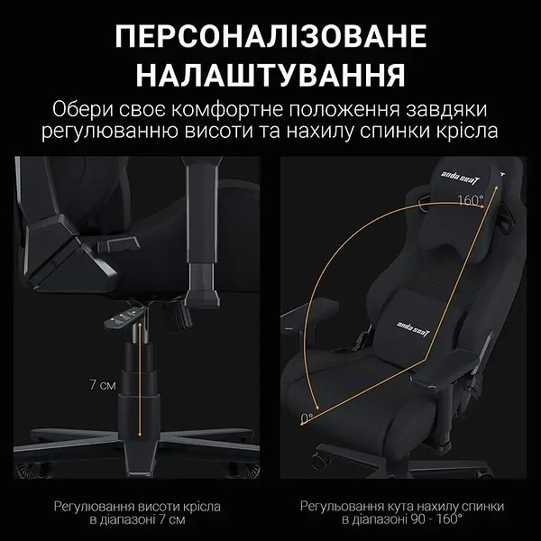 Фото - Кресло для геймеров Anda Seat Kaiser Frontier Fabric Black Size XL (AD12YXL-17-B-F-B01)