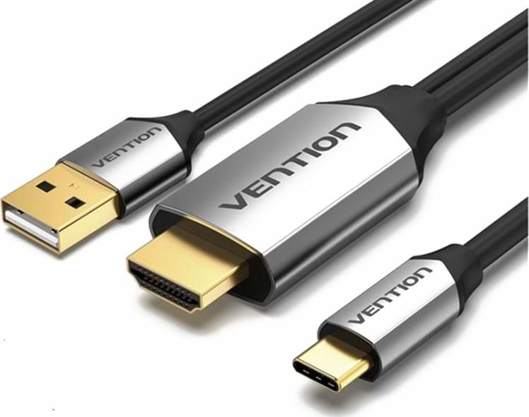 Кабель Vention HDMI - USB+USB-C 1.5 m Black (CGTBG)