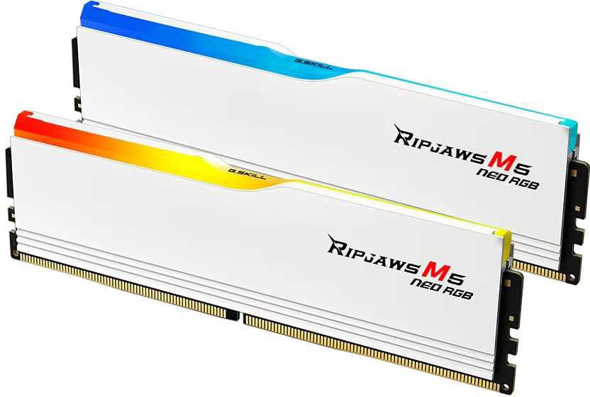 Память DDR G.Skill Ripjaws M5 Neo RGB White DDR5-6000 32GB (2x16GB) (F5-6000J3636F16GX2-RM5NRW)