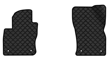 Килимки з екошкіри в салон авто передні EVAtech ECO для Tiguan Allspace 7 seats Volkswagen 2016-2020 1 покоління SUV USA VW1727AO2AV4BBLB