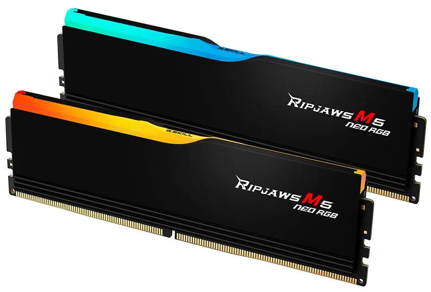 Память DDR G.Skill Ripjaws M5 Neo RGB Black DDR5-6000 32GB (2x16GB) (F5-6000J2836G16GX2-RM5NRK)