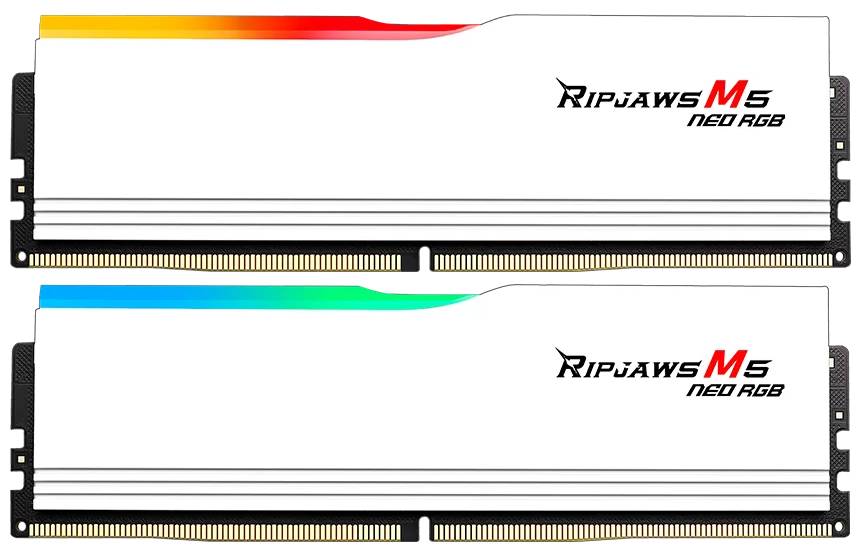 Фото - Память DDR G.Skill Ripjaws M5 Neo RGB White DDR5-6000 32GB (2x16GB) (F5-6000J2836G16GX2-RM5NRW)