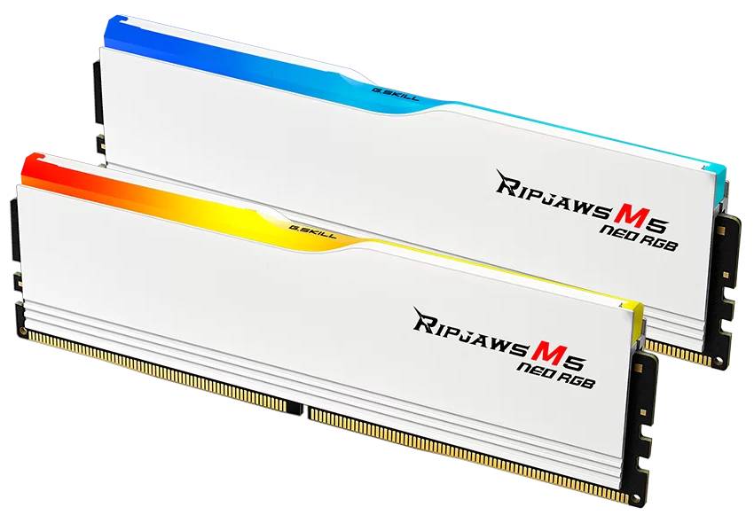 Фото - Память DDR G.Skill Ripjaws M5 Neo RGB White DDR5-6000 32GB (2x16GB) (F5-6000J2836G16GX2-RM5NRW)