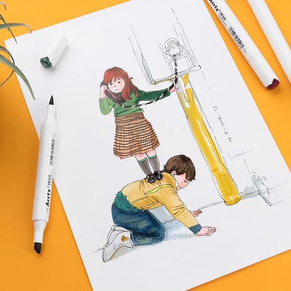 Фото - Набір маркерів Arrtx Vega ASM-0380A 80 кольорів + сумка (LC302260)