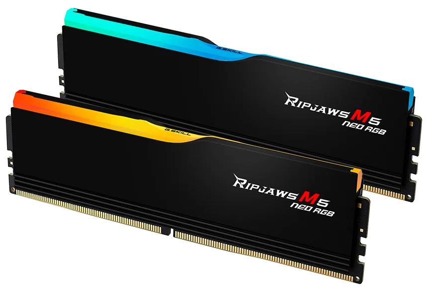 Память DDR G.Skill Ripjaws M5 Neo RGB Black DDR5-6000 64GB (2x32GB) (F5-6000J3040G32GX2-RM5NRK)