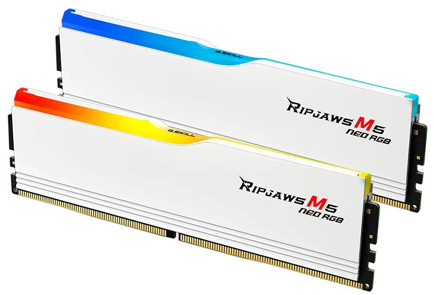 Память DDR G.Skill Ripjaws M5 Neo RGB White DDR5-6000 32GB (2x16GB) (F5-6000J3038F16GX2-RM5NRW)